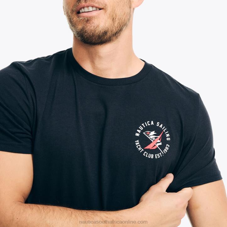 Navy MenSustainably Crafted Yacht Club Graphic T-Shirt Nautica 6LZP370