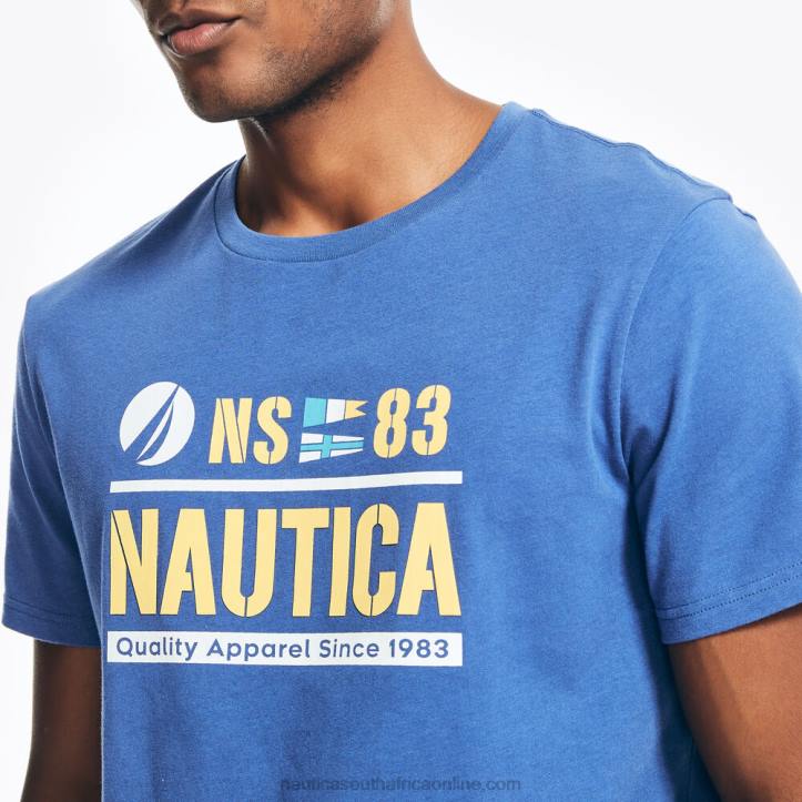 Nite Sea Heather MenSustainably Crafted N-83 Graphic T-Shirt Nautica 6LZP384