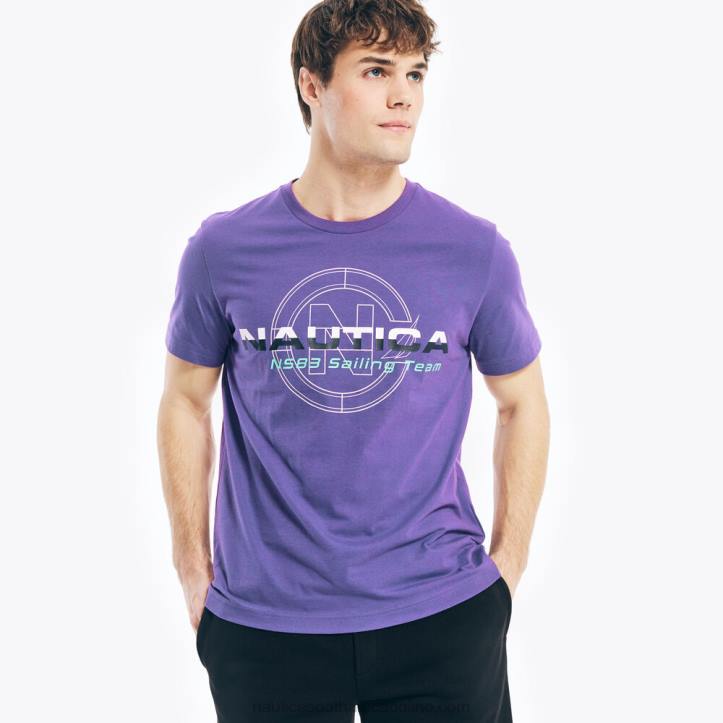 Pier Purple Heather MenCompetition Sustainably Crafted Sailing Team Graphic T-Shirt Nautica 6LZP389
