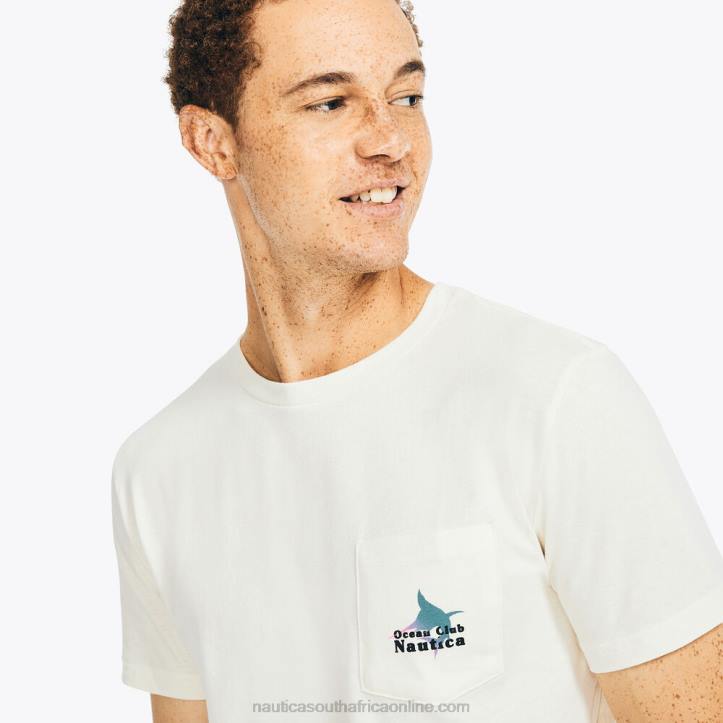 Sail Cream MenSustainably Crafted Fishing Graphic T-Shirt Nautica 6LZP133