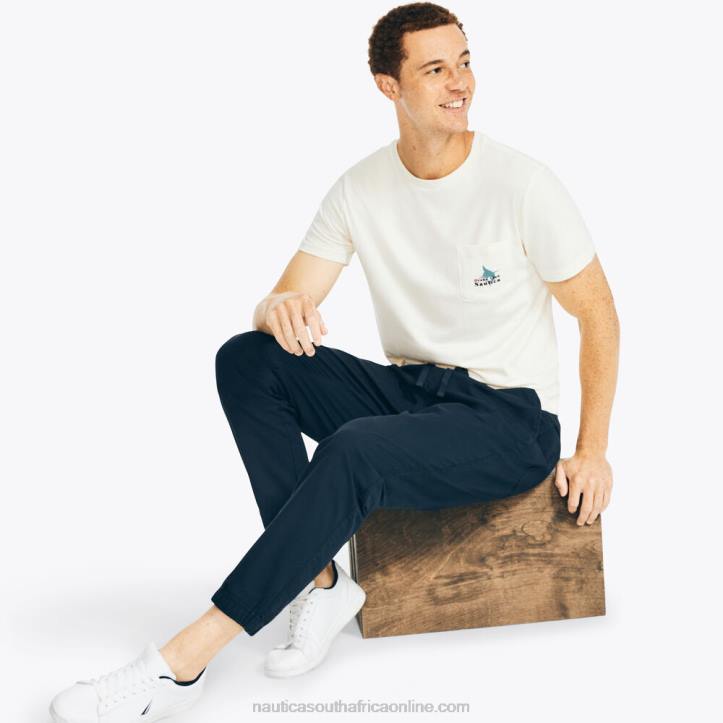 Sail Cream MenSustainably Crafted Fishing Graphic T-Shirt Nautica 6LZP133