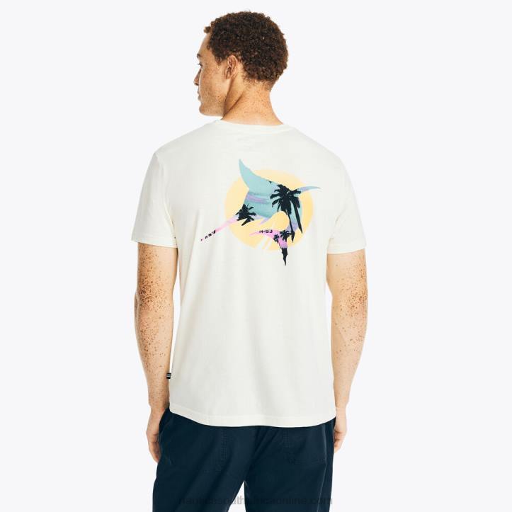 Sail Cream MenSustainably Crafted Fishing Graphic T-Shirt Nautica 6LZP133