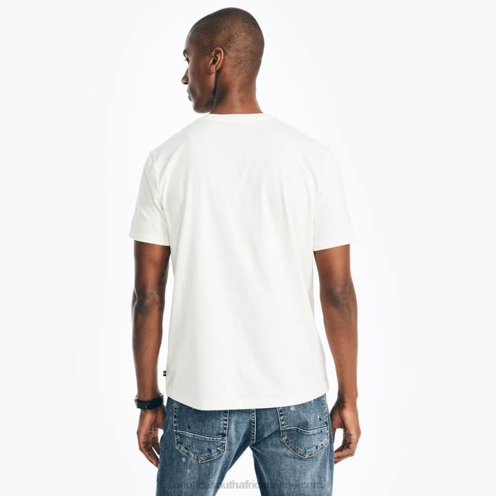 Sail Cream MenSustainably Crafted Logo Graphic T-Shirt Nautica 6LZP450