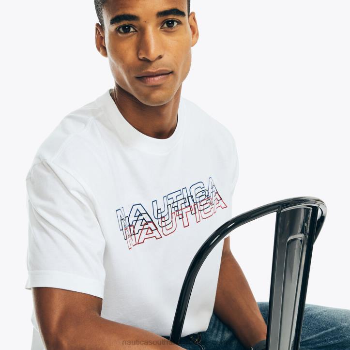 Sail White MenSustainably Crafted Logo Graphic T-Shirt Nautica 6LZP536