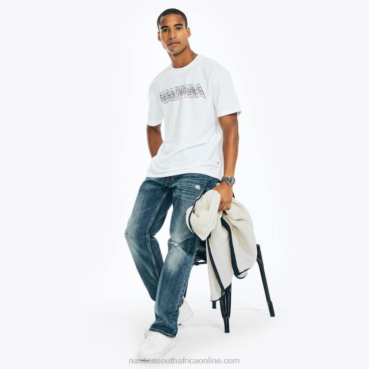 Sail White MenSustainably Crafted Logo Graphic T-Shirt Nautica 6LZP536