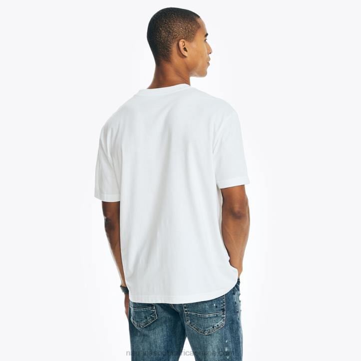 Sail White MenSustainably Crafted Logo Graphic T-Shirt Nautica 6LZP536