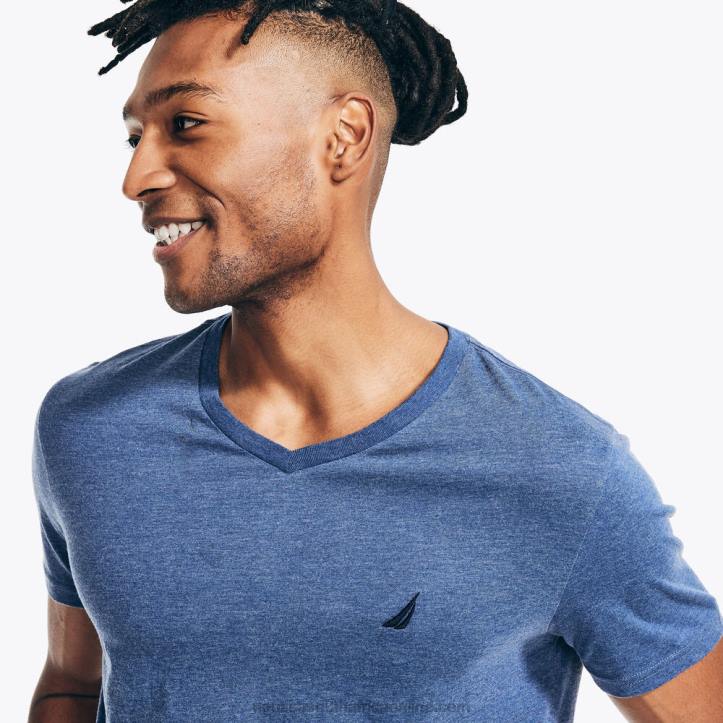 Stellar Blue Heather MenHeathered V-Neck T-Shirt Nautica 6LZP41