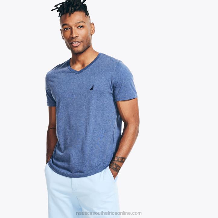 Stellar Blue Heather MenHeathered V-Neck T-Shirt Nautica 6LZP41