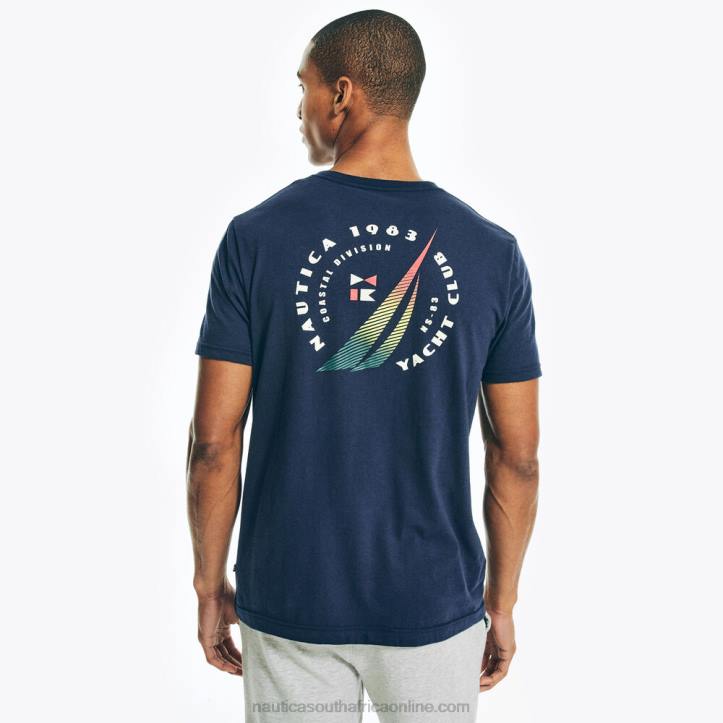 Stellar Blue Heather MenSustainably Crafted Big & Tall Logo Pocket T-Shirt Nautica 6LZP567
