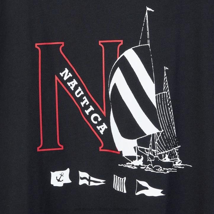 True Black MenBig & Tall Sustainably Crafted Sailboat Graphic T-Shirt Nautica 6LZP621