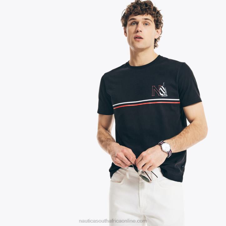 True Black MenBig & Tall Sustainably Crafted Sailboat Graphic T-Shirt Nautica 6LZP621