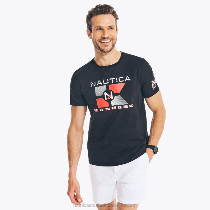 True Black MenSustainably Crafted Flags Graphic T-Shirt Nautica 6LZP714