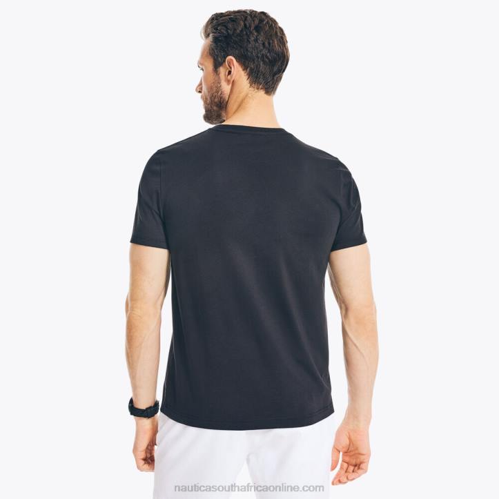 True Black MenSustainably Crafted Flags Graphic T-Shirt Nautica 6LZP714