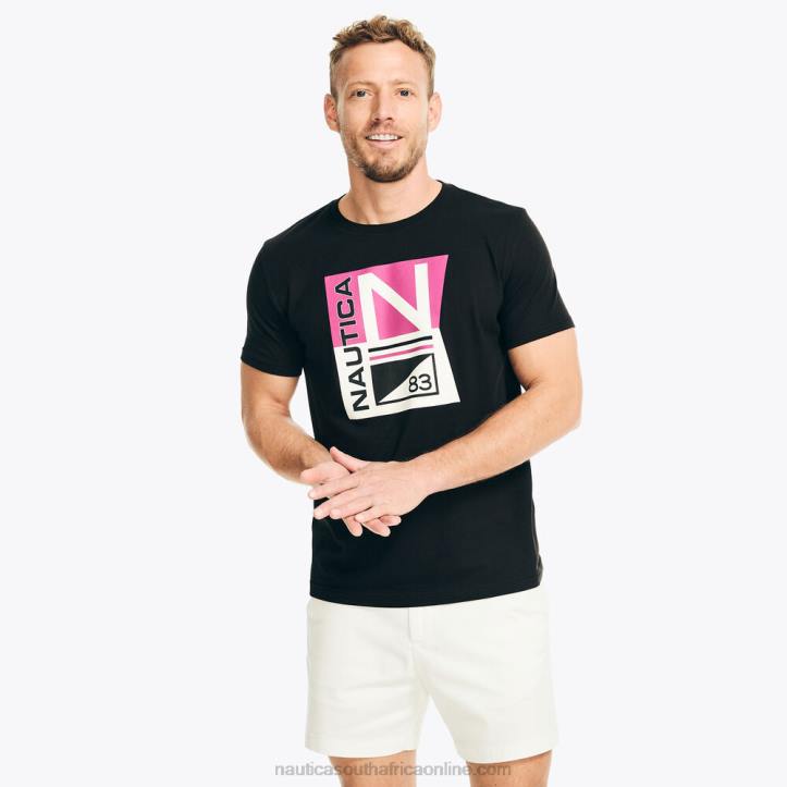 True Black MenSustainably Crafted Heritage Graphic T-Shirt Nautica 6LZP237