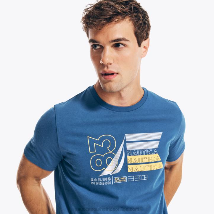 Windsurf Blue MenSustainably Crafted 83 Graphic T-Shirt Nautica 6LZP75