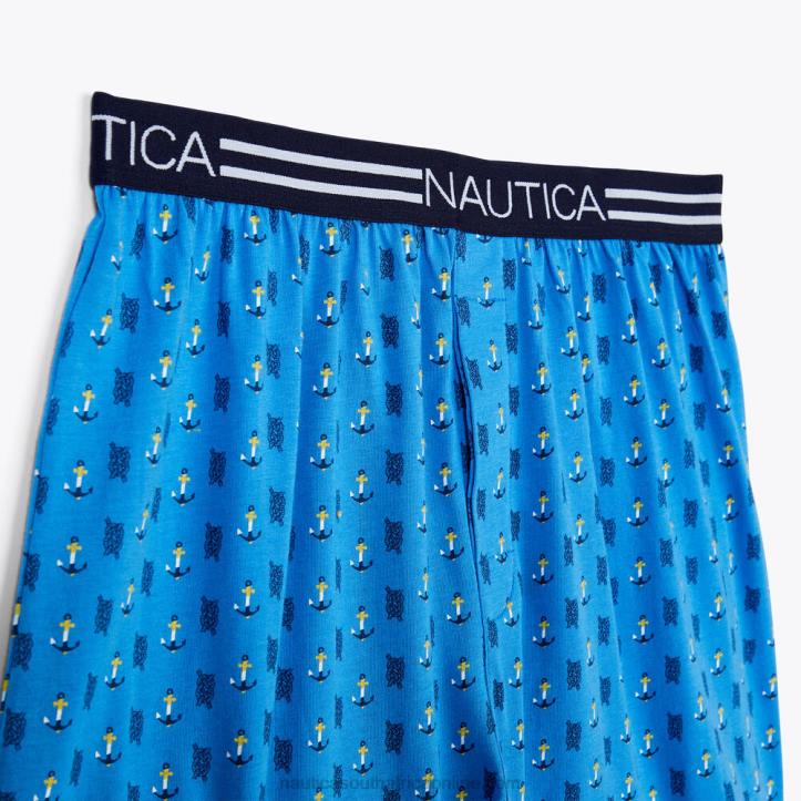 Baltic Medium Wash MenStriped Anchor Print Knit Boxer Nautica 6LZP74