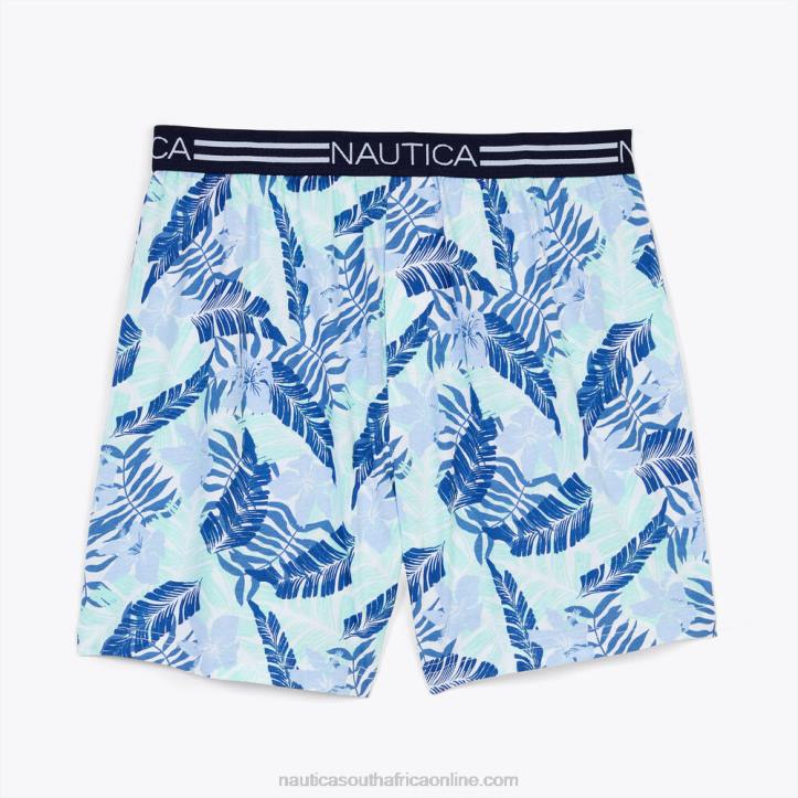 Blue Depths MenTropical Leaf Print Knit Boxer Nautica 6LZP60