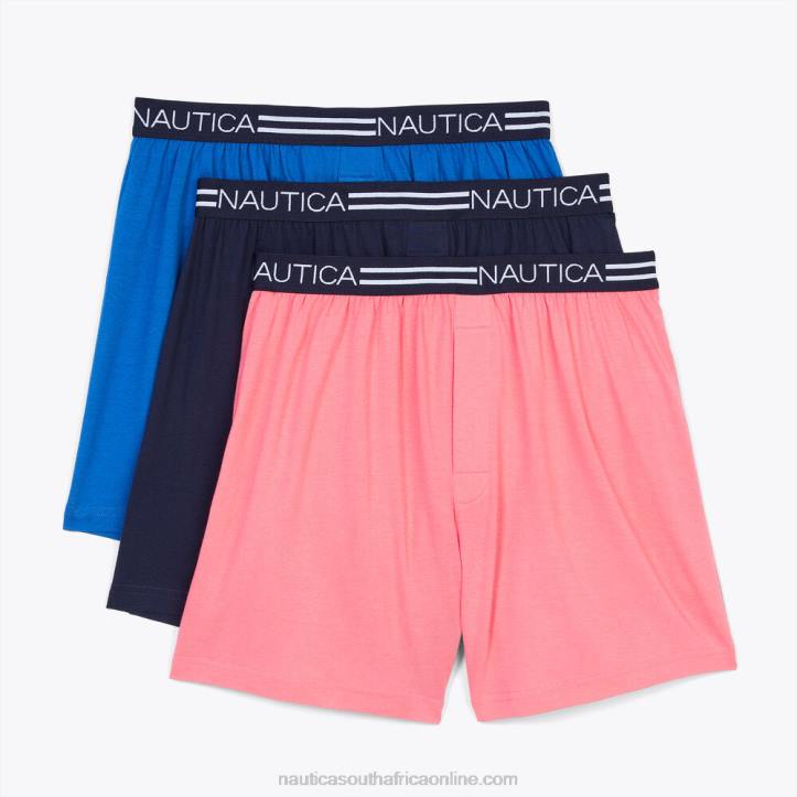 Blue Dive MenSolid Knit Boxers 3-Pack Nautica 6LZP71