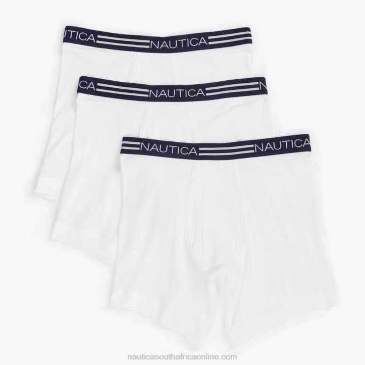 Bright White MenClassic Boxer Briefs 3-Pack Nautica 6LZP458