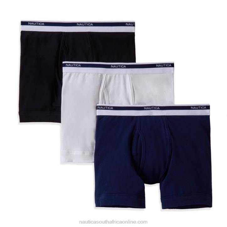 Charcoal T MenCotton Stretch Boxer Briefs 3-Pack Nautica 6LZP730