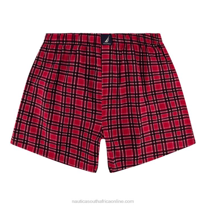 Classic Red MenPlaid Woven Boxer Nautica 6LZP165