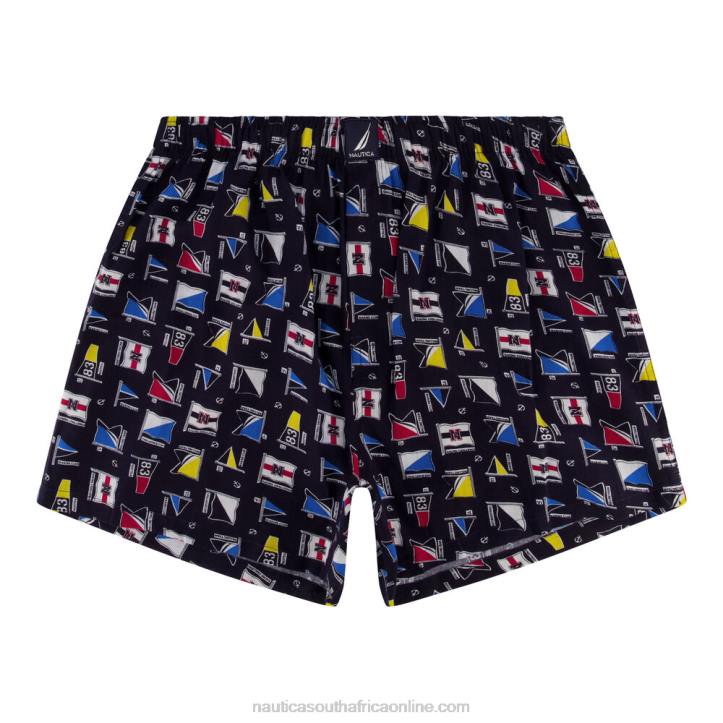 Deep Dive Wash MenLarge Flag Print Woven Boxer Nautica 6LZP156