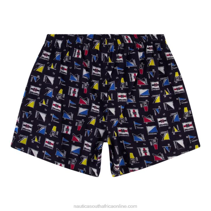 Deep Dive Wash MenLarge Flag Print Woven Boxer Nautica 6LZP156