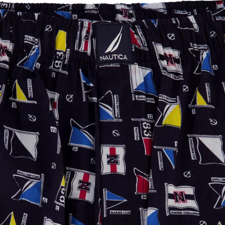 Deep Dive Wash MenLarge Flag Print Woven Boxer Nautica 6LZP156