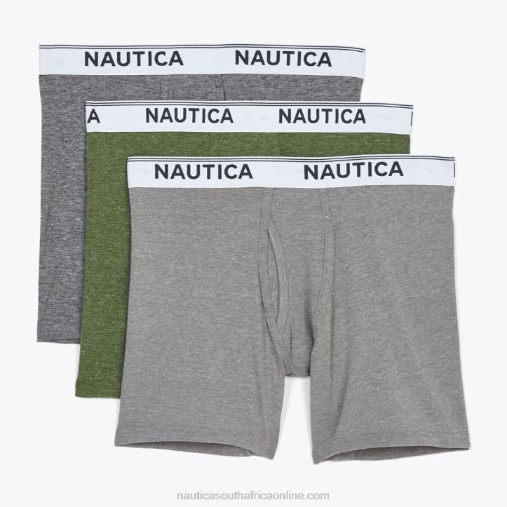 Green Apple MenStretch Performance Boxer Briefs 3-Pack Nautica 6LZP605