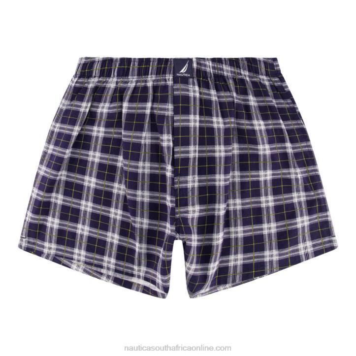 Horizon Blue MenPlaid Woven Boxer Nautica 6LZP221