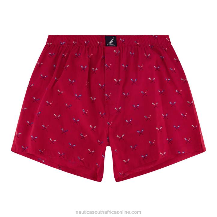 Nautica Red/Orange MenOar Print Woven Boxer Nautica 6LZP147