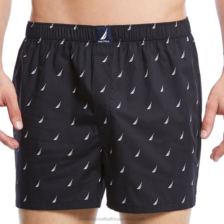 True Black MenJ-Class Cotton Boxer Nautica 6LZP134