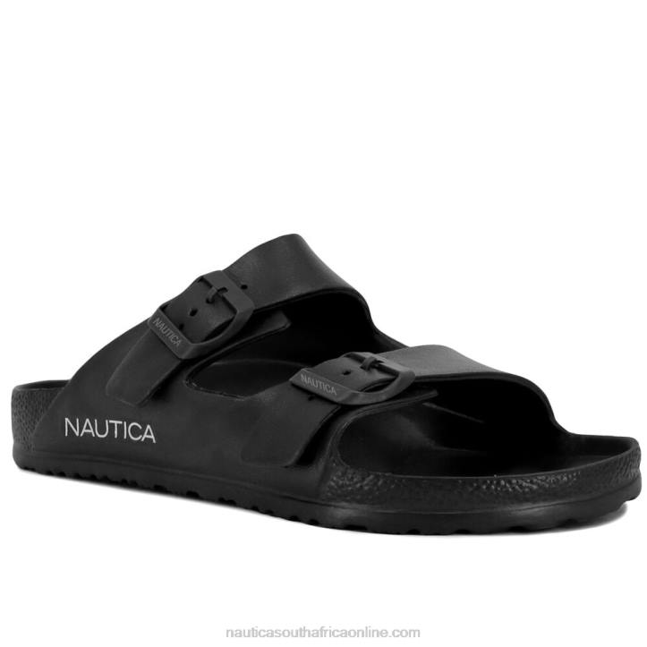 Black MenBuckle Slide Sandal Nautica 6LZP675