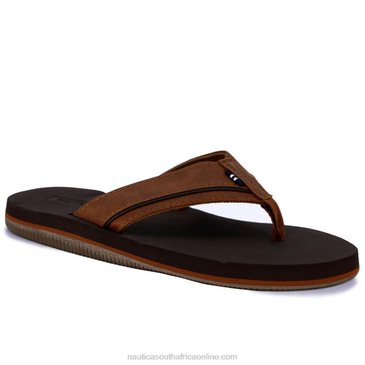 Dark Brown Heather MenClarkson Thong Sandal Nautica 6LZP589