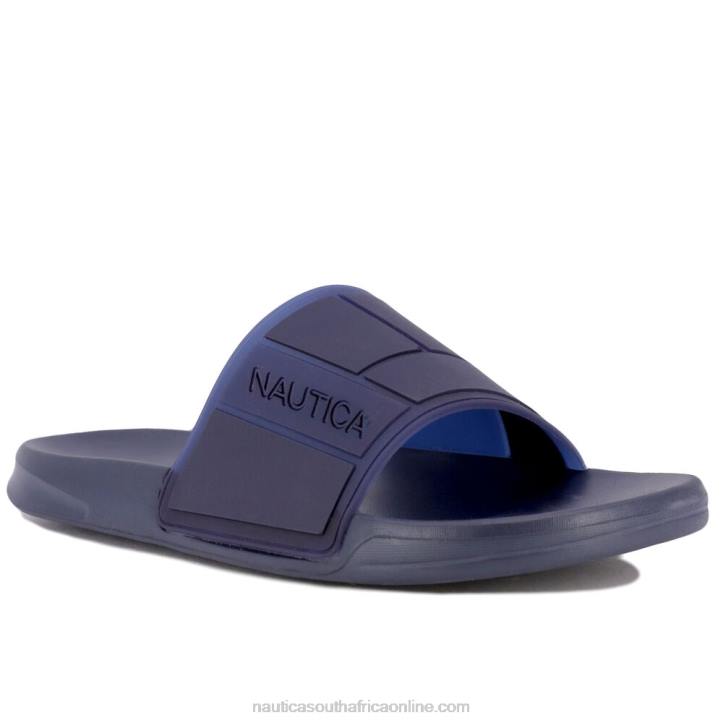 Ice Blue MenLogo-Embossed Slide Sandal Nautica 6LZP665