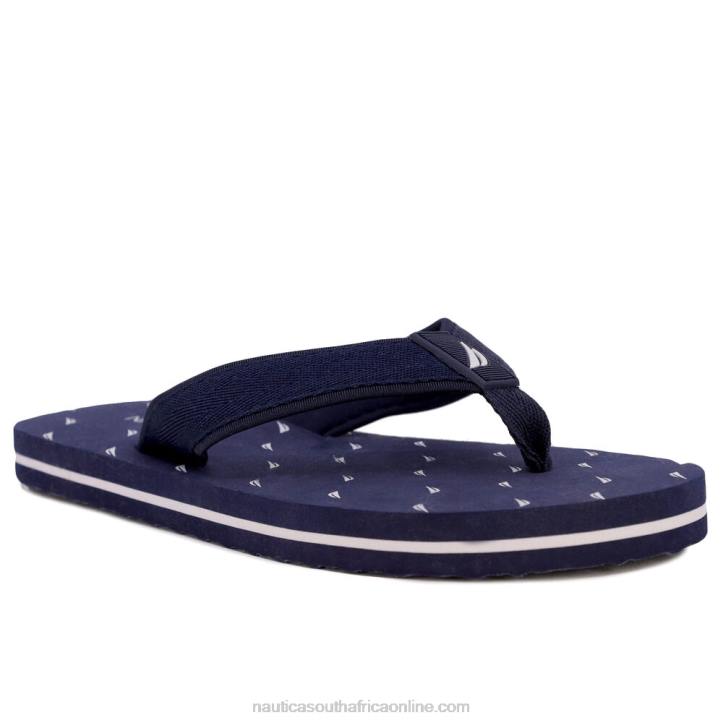 Navy MenJ-Class Embellished Thong Sandals Nautica 6LZP996