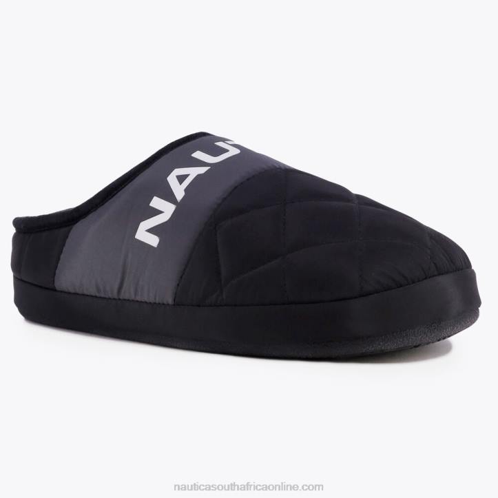 Black MenNylon Fleece-Lined Slipper Nautica 6LZP560