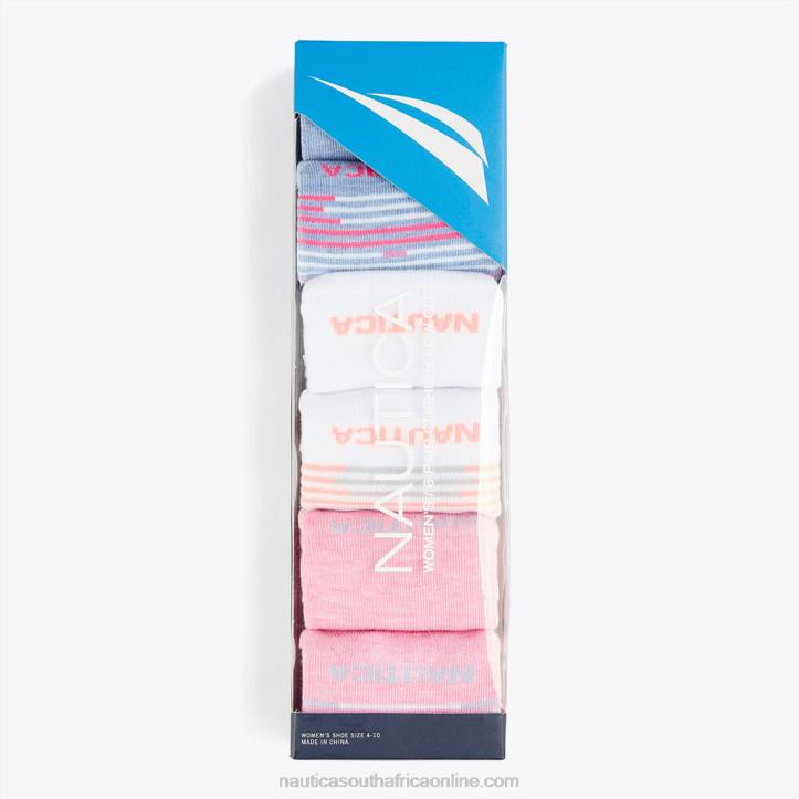 Multi WomenAthletic Low-Cut Socks Gift Box 6-Pack Nautica 6LZP898