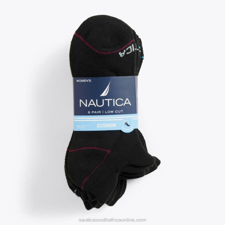 Multi WomenAthletic Tab Low-Cut Socks 6-Pack Nautica 6LZP825
