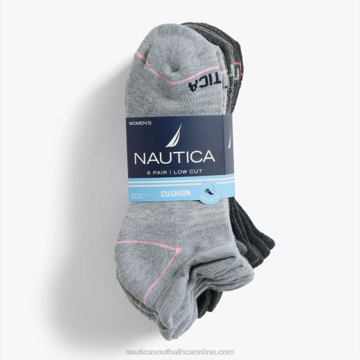 Multi WomenAthletic Tab Low-Cut Socks 6-Pack Nautica 6LZP909