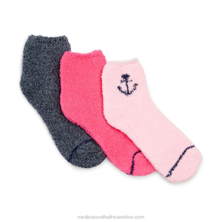 Multi WomenFuzzy Mid-Crew Socks 3-Pack Nautica 6LZP916