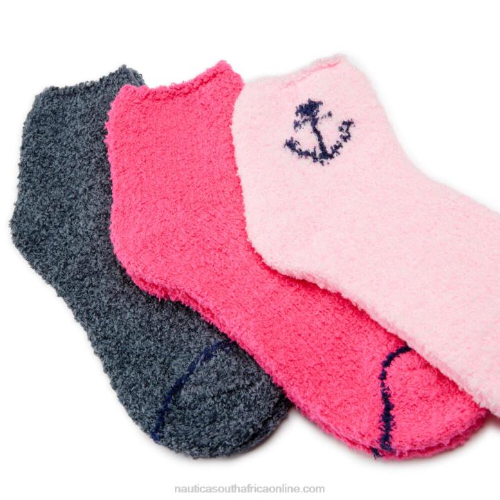 Multi WomenFuzzy Mid-Crew Socks 3-Pack Nautica 6LZP916