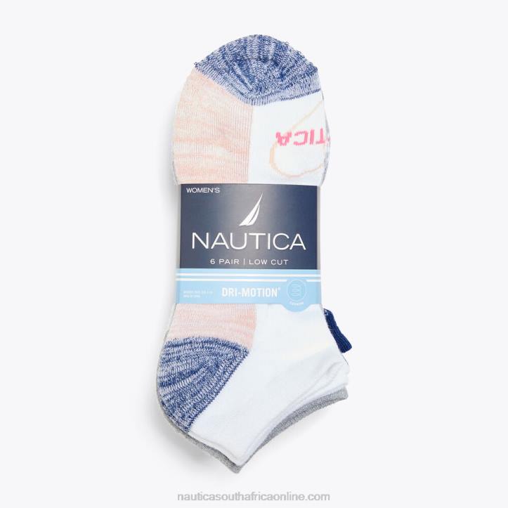 Multi WomenHeart Low-Cut Socks 6-Pack Nautica 6LZP804