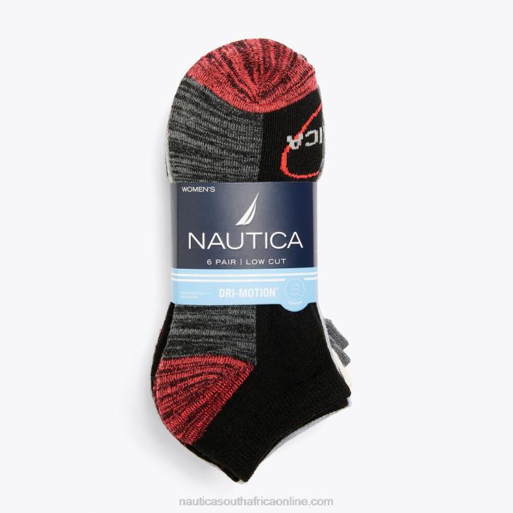 Multi WomenHeart Low-Cut Socks 6-Pack Nautica 6LZP843