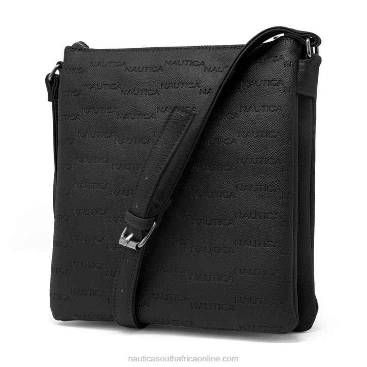 True Black WomenKey Largo Canvas Crossbody Bag Nautica 6LZP831