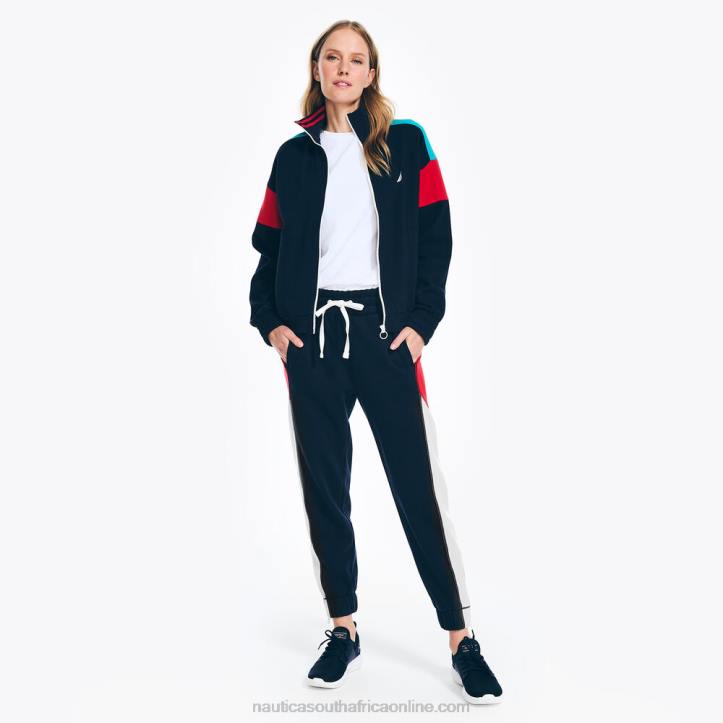Stellar Blue Heather WomenSustainably Crafted Full-Zip Track Jacket Nautica 6LZP760