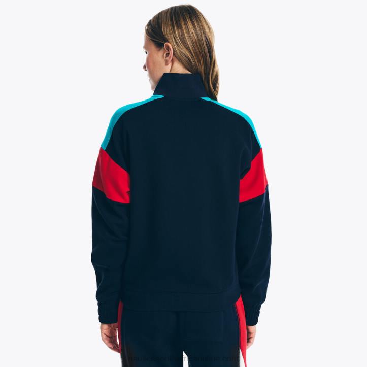 Stellar Blue Heather WomenSustainably Crafted Full-Zip Track Jacket Nautica 6LZP760