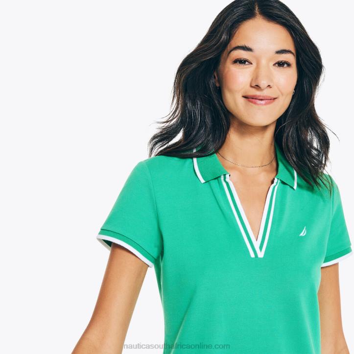 Pine Forest Heather WomenSustainably Crafted Ocean Polo Dress Nautica 6LZP737