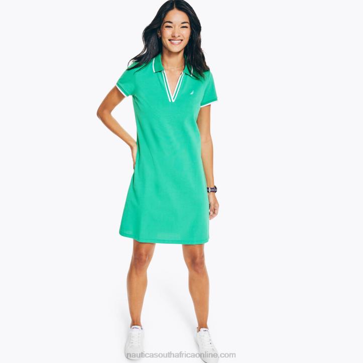 Pine Forest Heather WomenSustainably Crafted Ocean Polo Dress Nautica 6LZP737