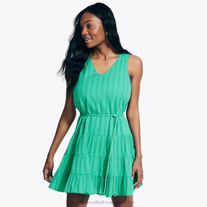 Pine Forest Heather WomenTiered V-Neck Dress Nautica 6LZP902